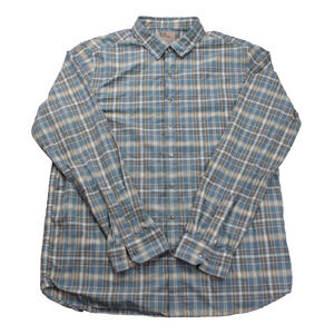 5.11 Tactical Mens Medium Blue Plaid Long Sleeve Shirt Snap Button
